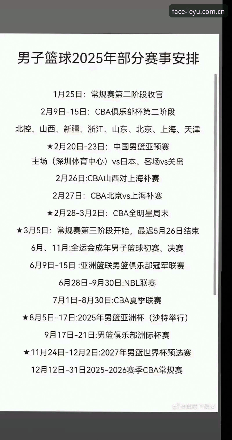 2026-27赛季CBA赛程编排教程：乐鱼体育用户如何准确追场